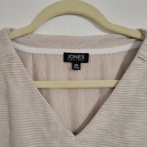 Jones New York Beige Textured Top XXL